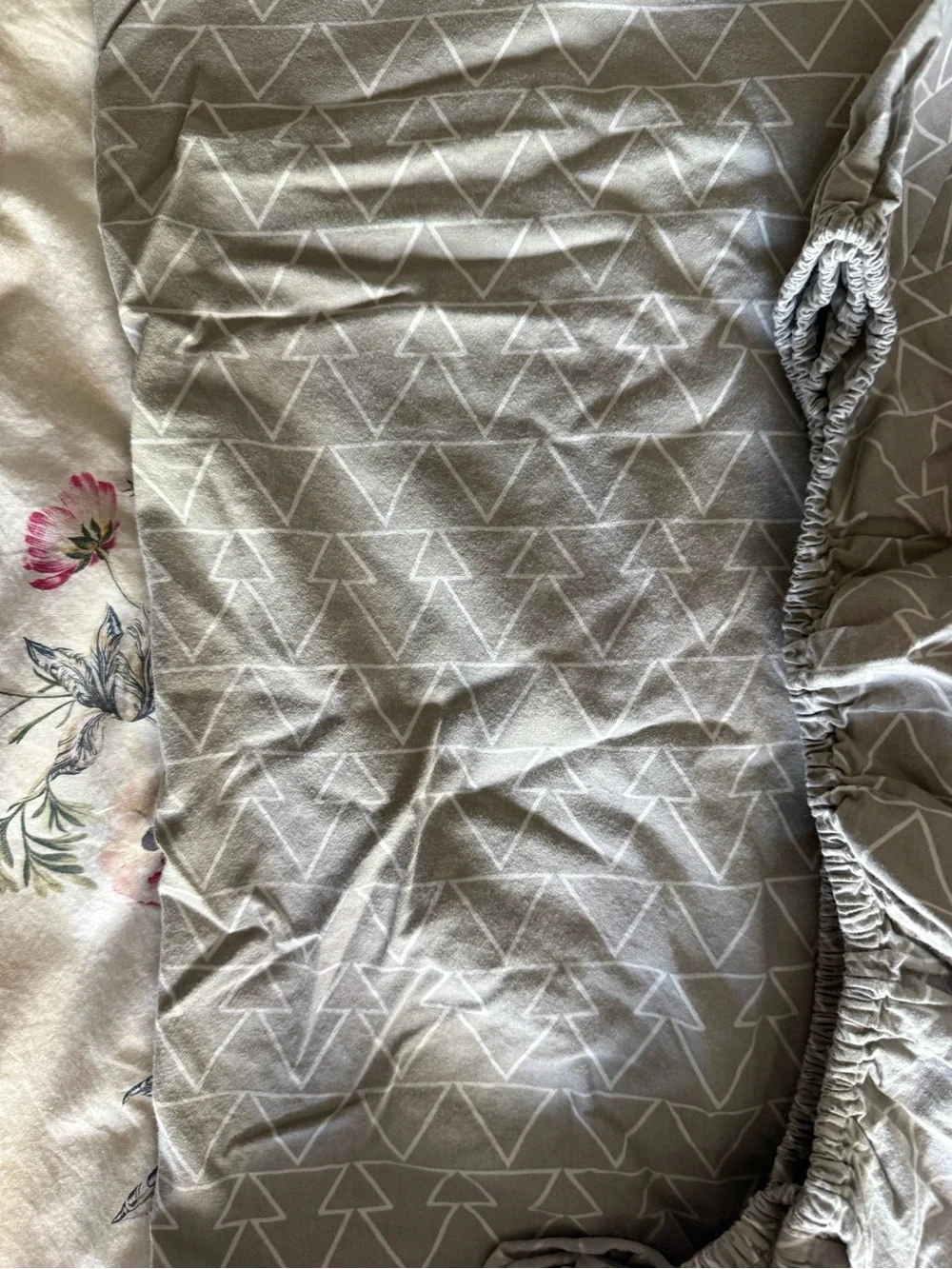 Safari Animal Cotton Duvet Cover in Cream with Gray, Green, and Gold Accents